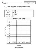 favorite subject bar graph worksheet