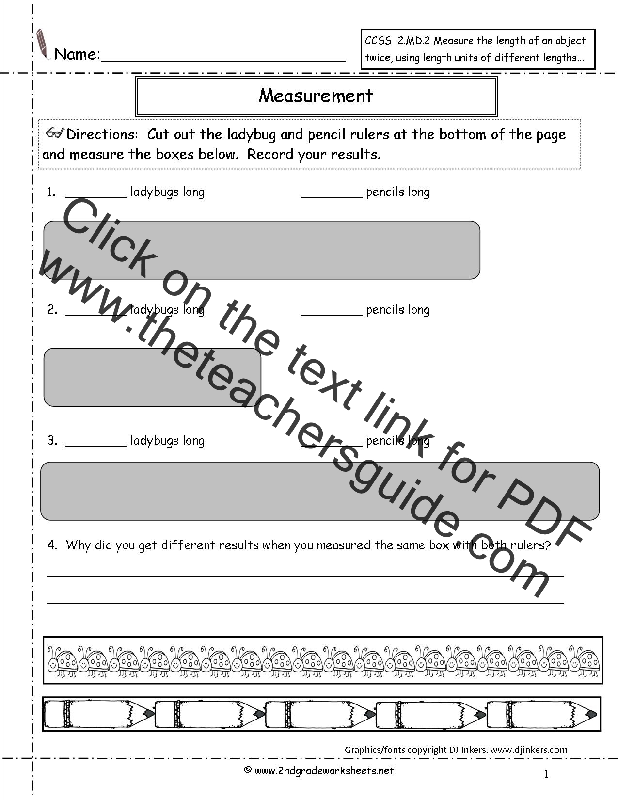 2nd Grade Math Common Core State Standards Worksheets