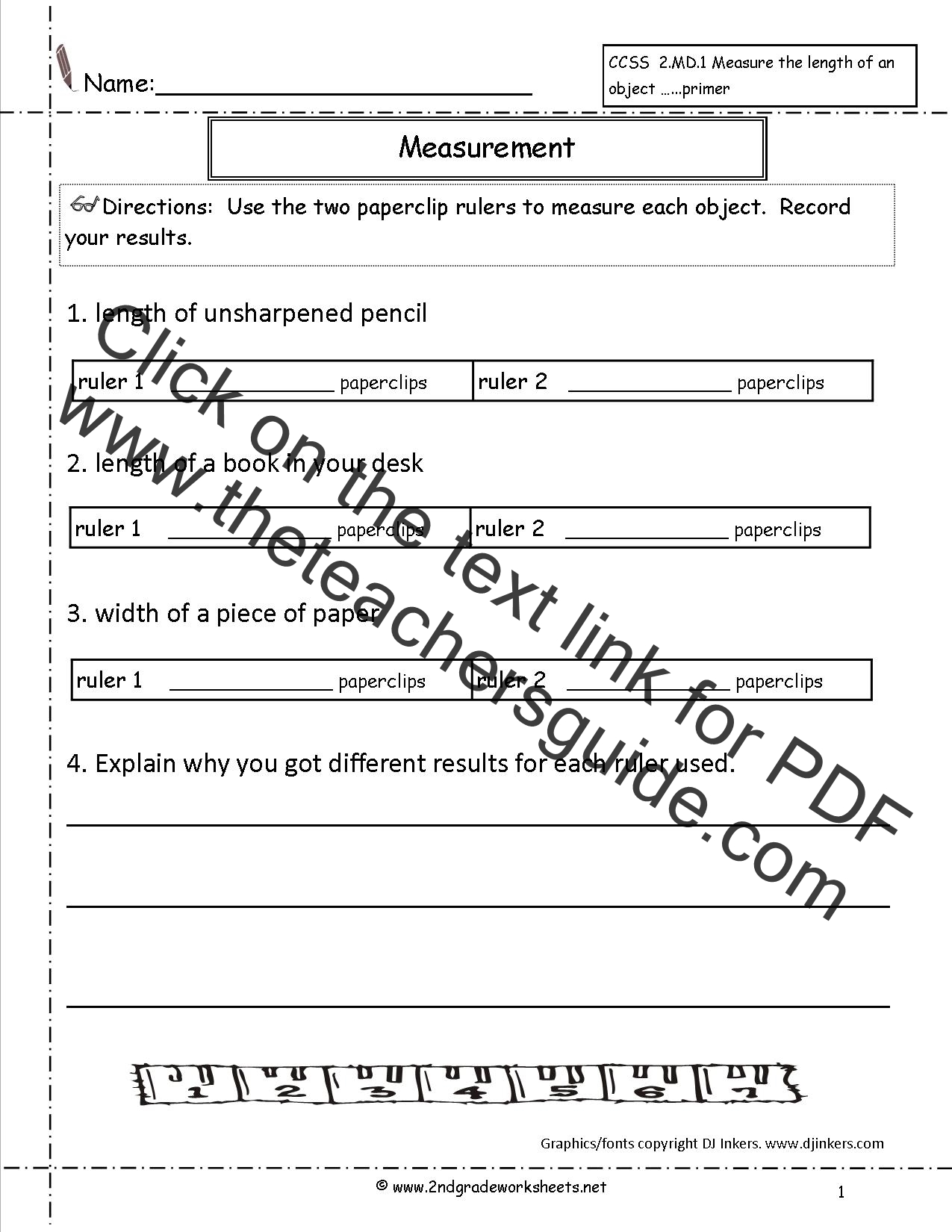 Common Core Measurement Worksheets Results For Worksheets 1 Md A 2 Guest The Mailboxccss 8
