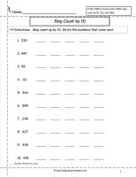 skip count by 10 worksheets