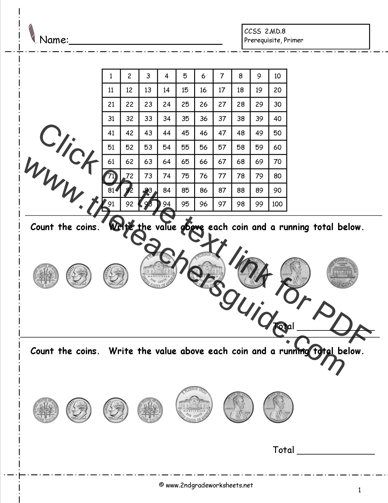 Counting Coins And Money Worksheets And Printouts