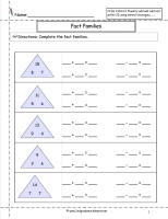 fact family worksheets