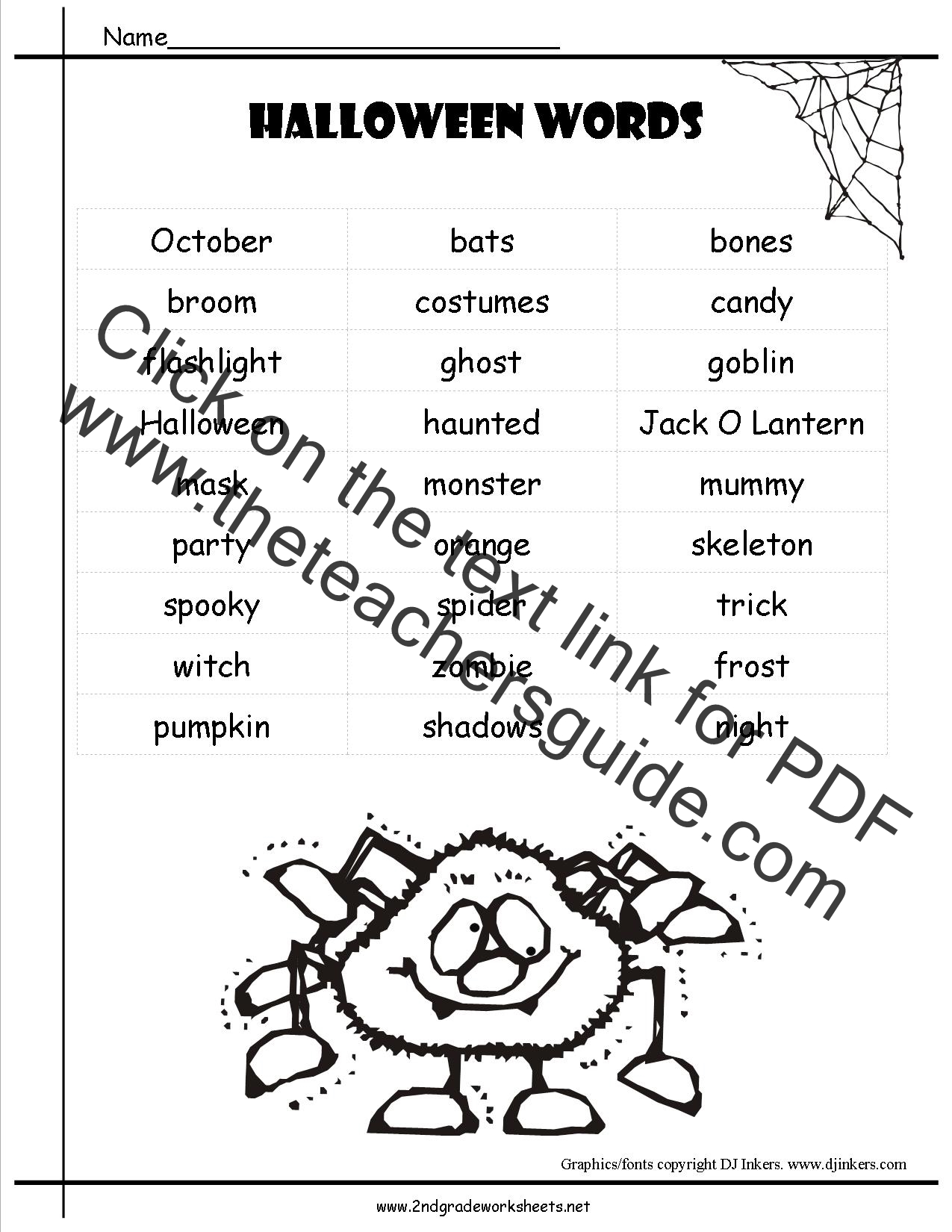 Halloween Worksheets And Printouts