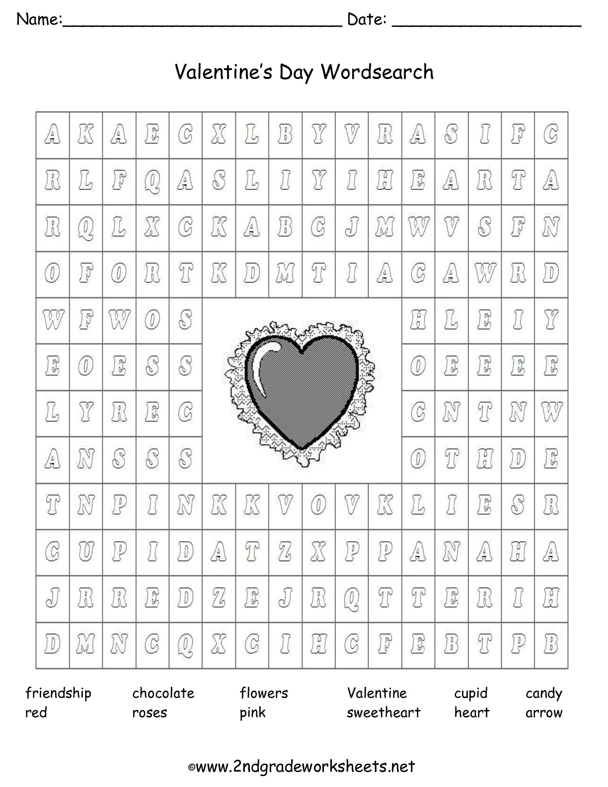 Valentine's Day Printouts and Worksheets