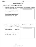 addition and subtraction word problem worksheets