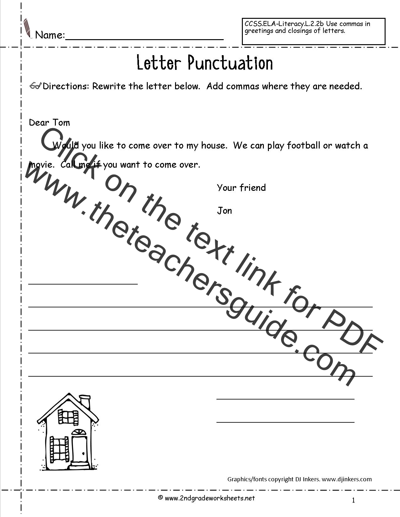 Letters And Parts Of A Letter Worksheet