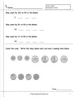counting coins worksheet