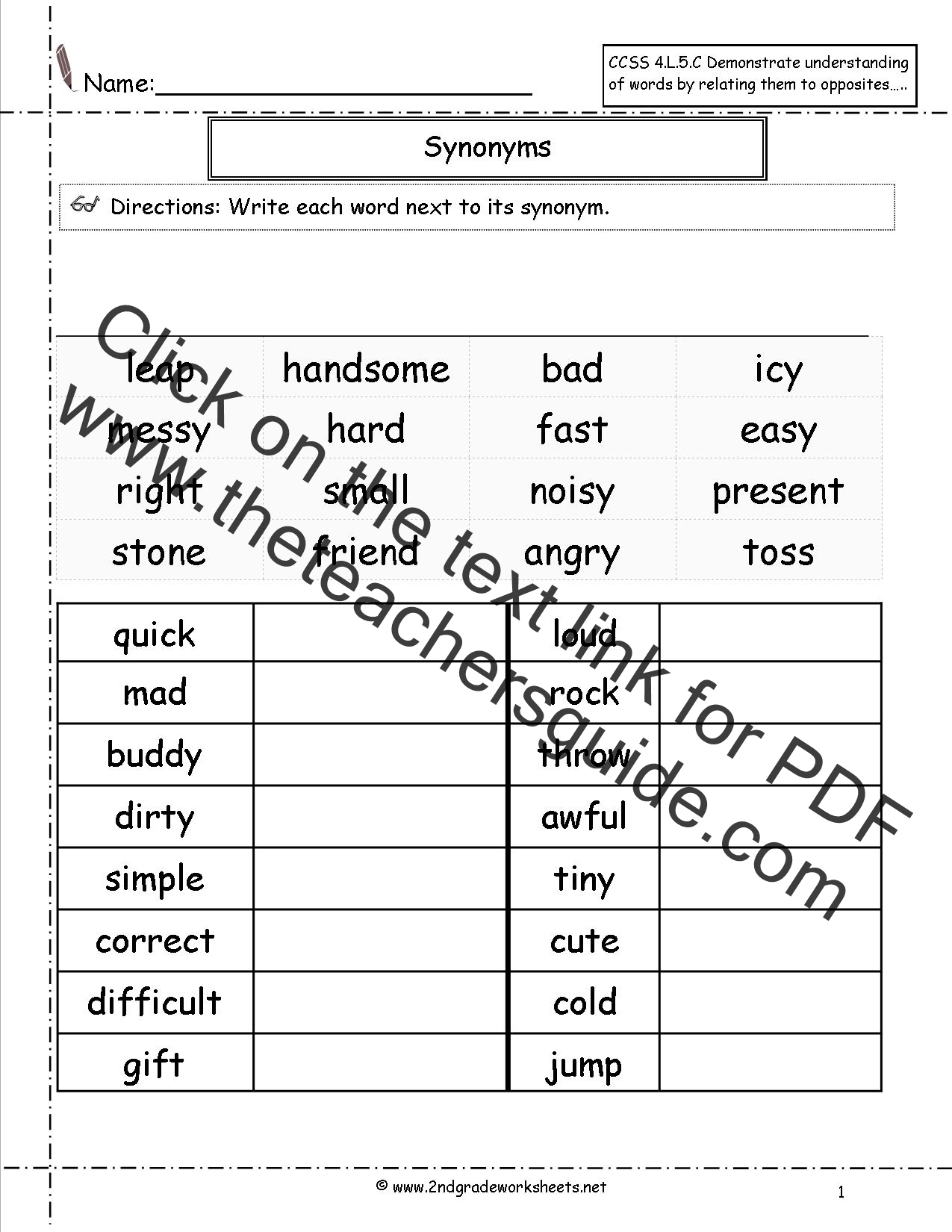 Synonyms for grade 2