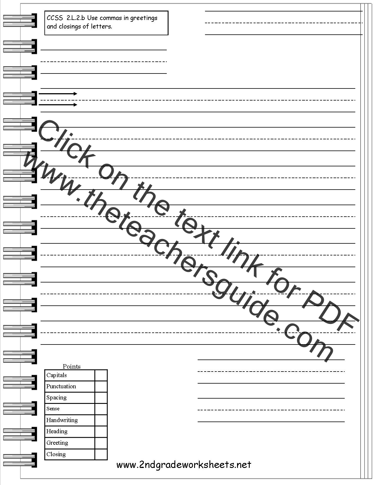 Letters And Parts Of A Letter Worksheet